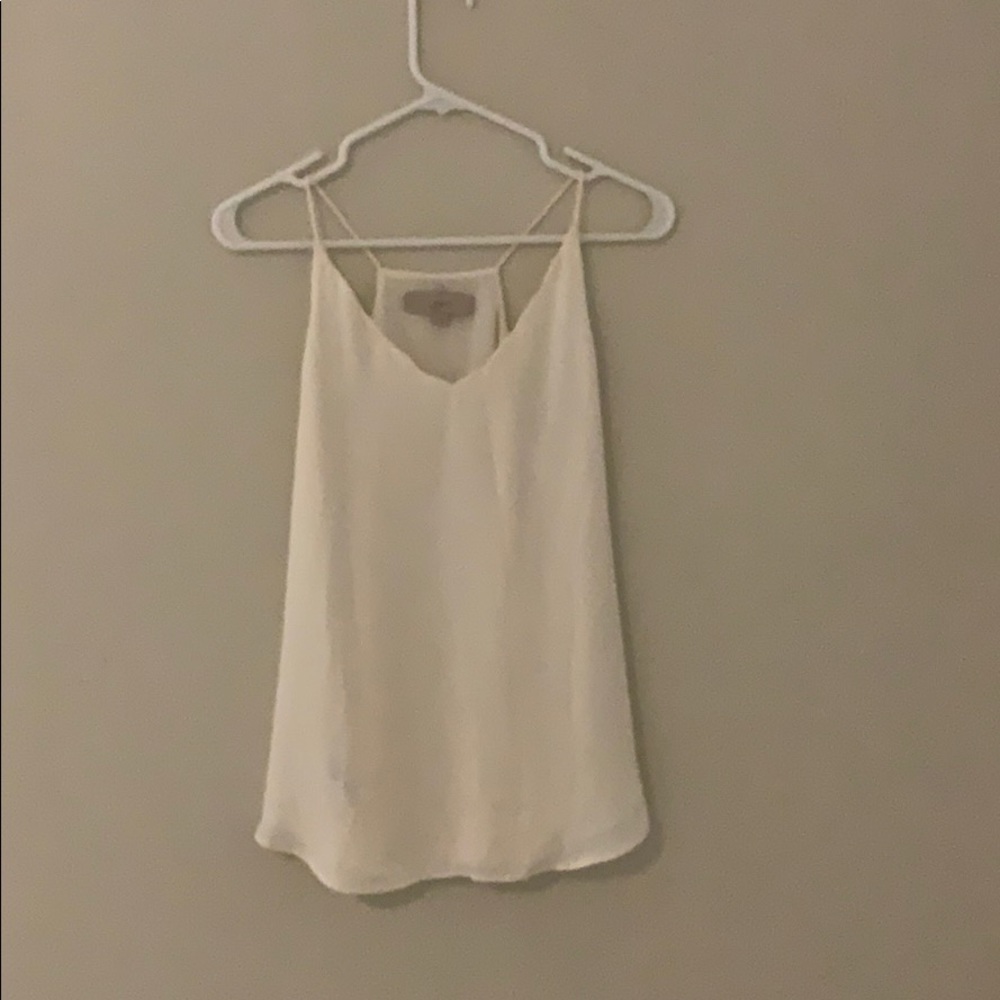 White racer back LOFT blouse